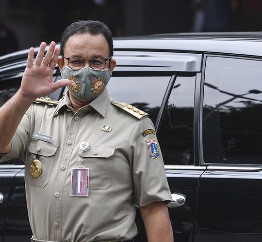 Buruh Turun ke Jalan Menyampaikan Aspirasi Dukungan Anies Baswedan